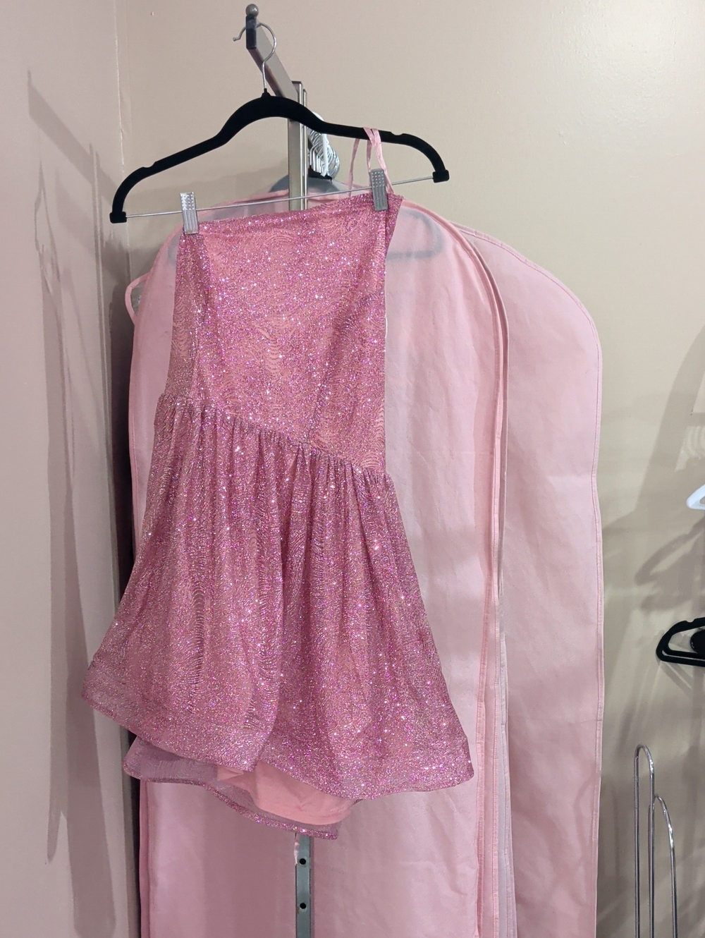 Pink Sparkle Homecoming Dress